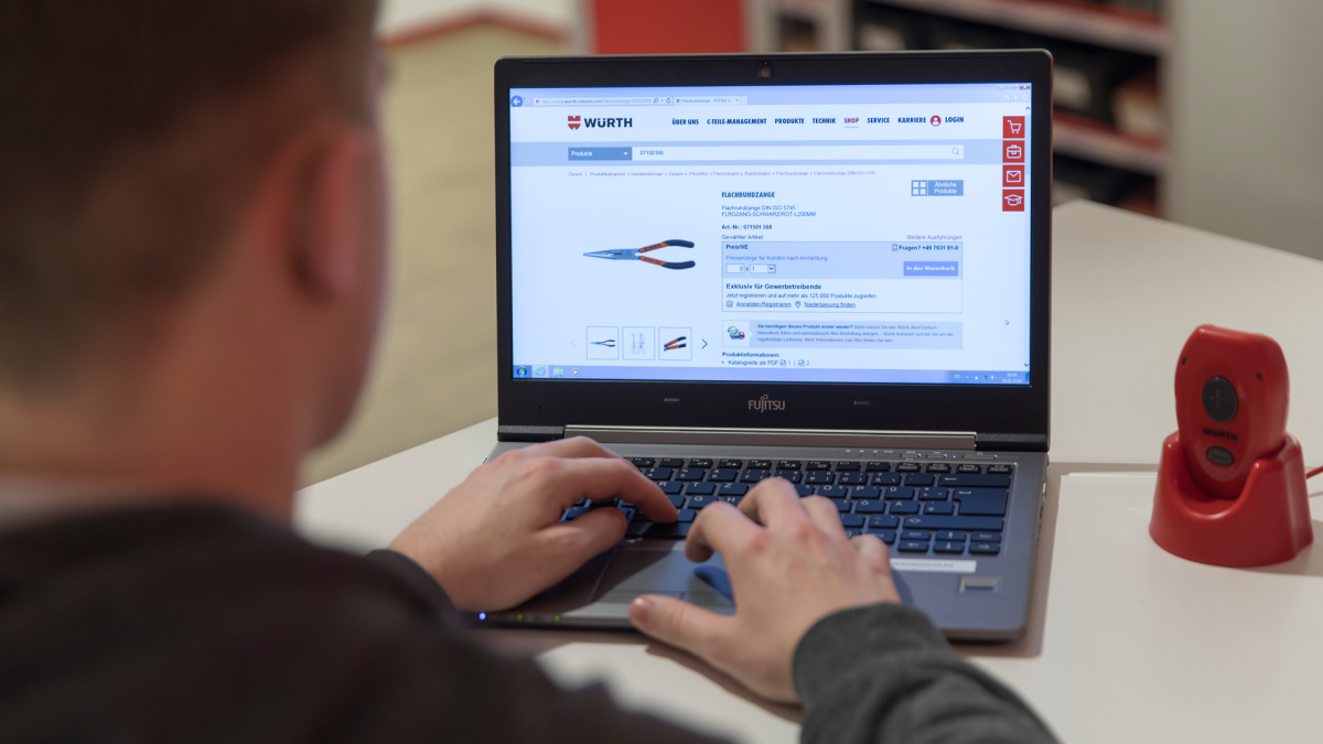 Online Shop of Würth Industri Norge - order easy and fast