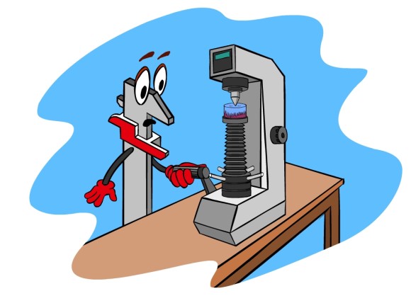 Core hardness test - Set up test machine Core hardness test - Set up test machine